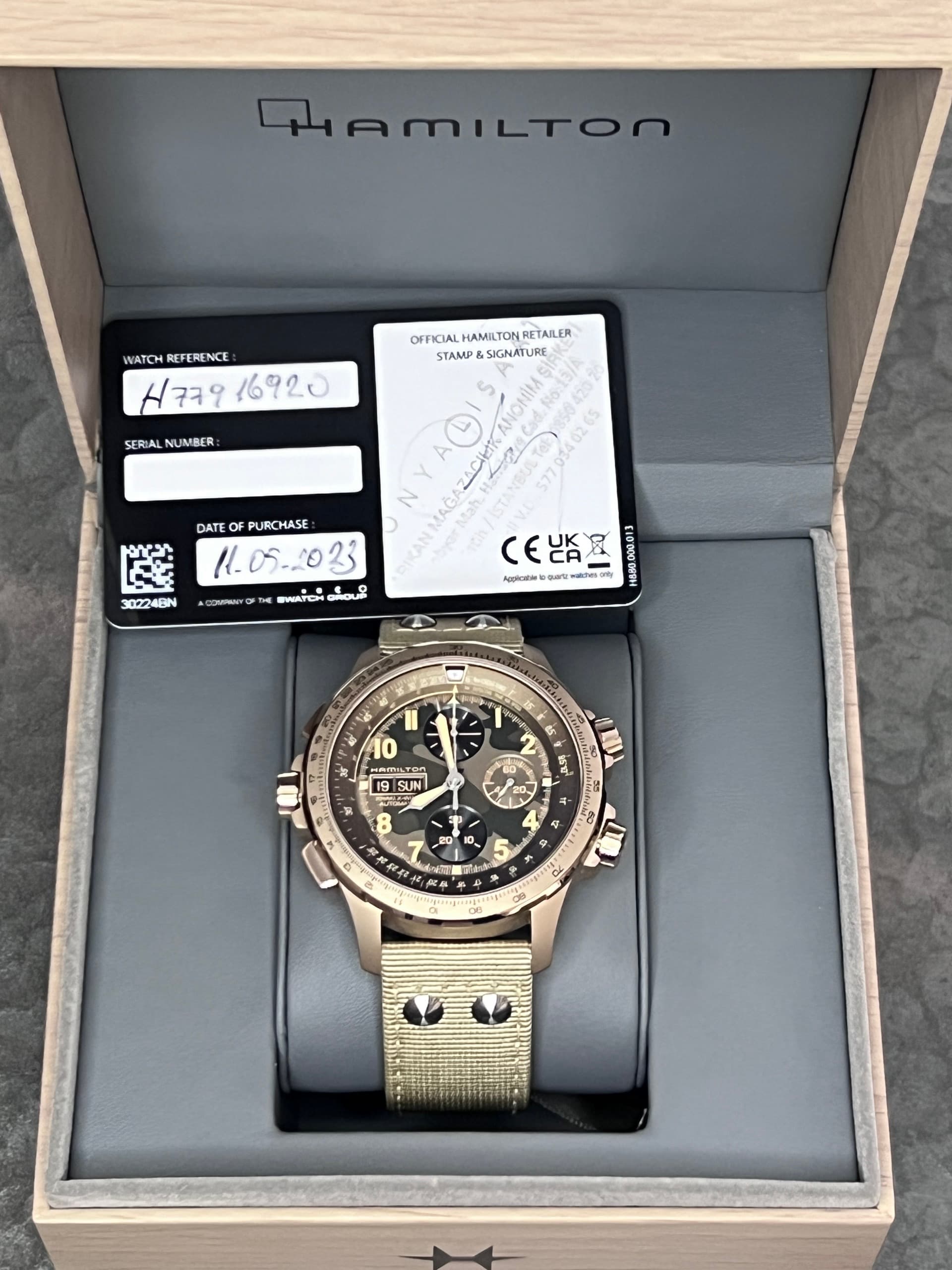Khaki Aviation X-wind Auto Chrono